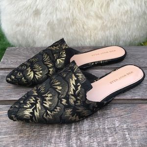 WHO WHAT WEAR Honor Brocade Mules